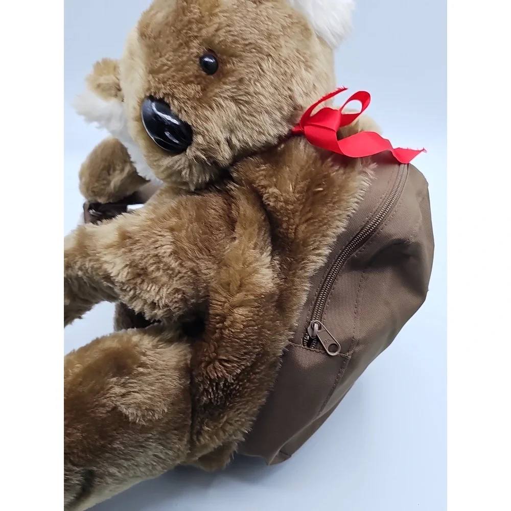 Hug A Pet Koala Plush Backpack Brown Stuffed Animal Made in Taiwan R.O.C.